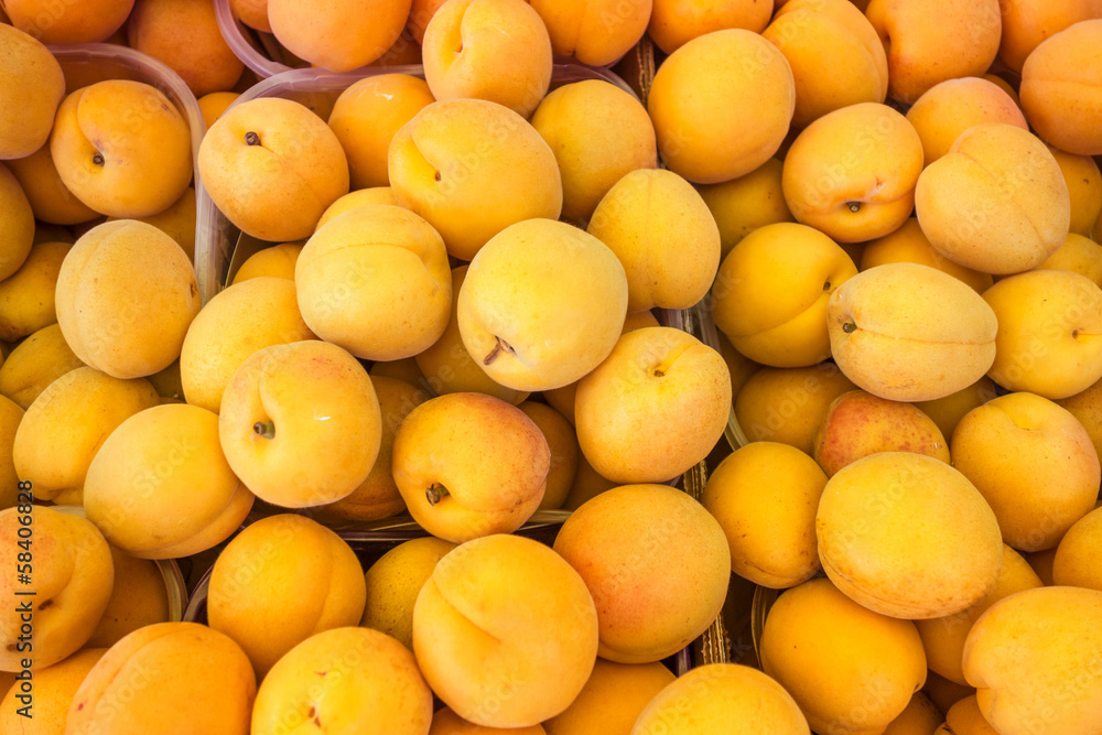 Fresh natural apricots