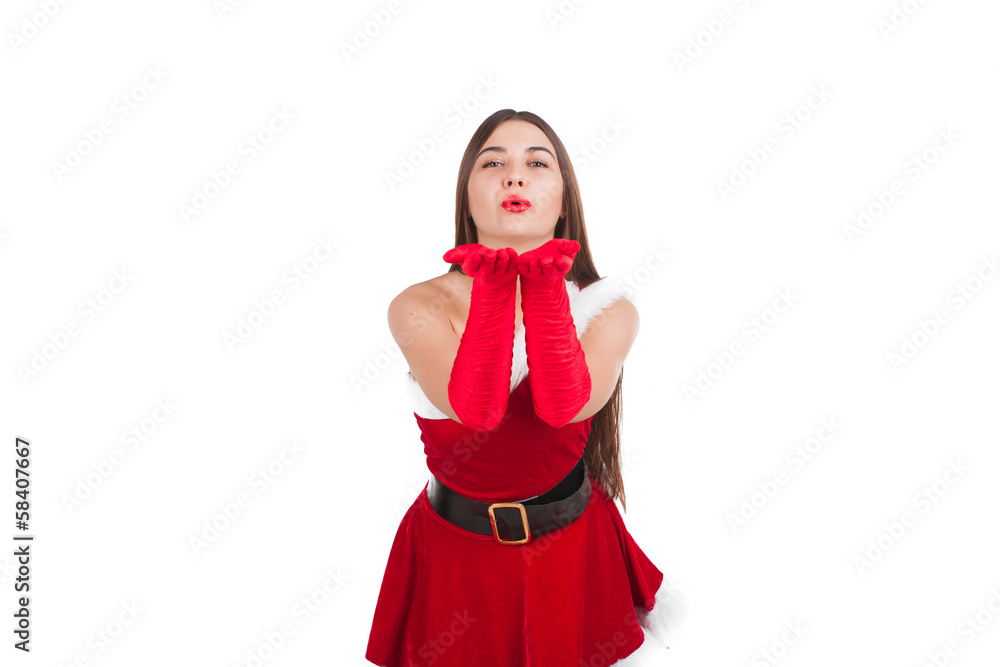 Beautiful girl in santa costume Beautiful girl in santa costume