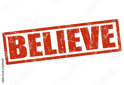 Believe stamp