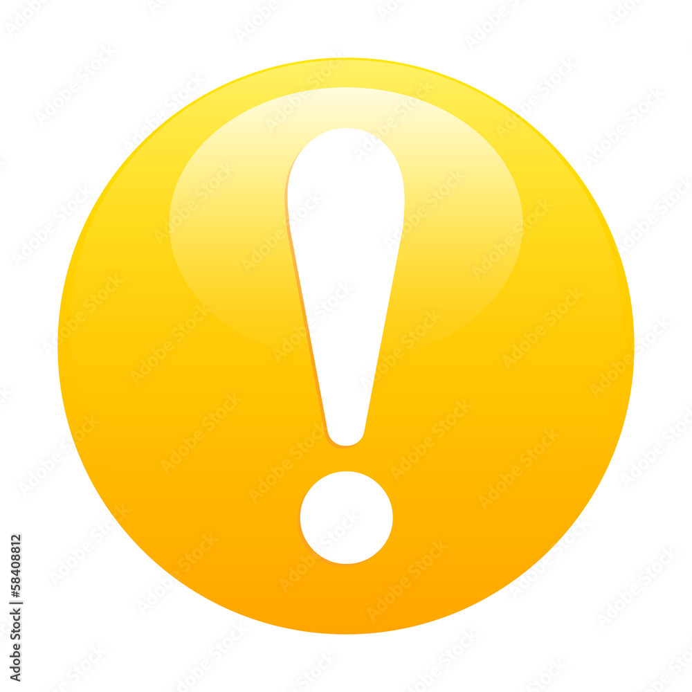 Bouton internet attention exclamation danger orange Bouton internet attention exclamation danger orange