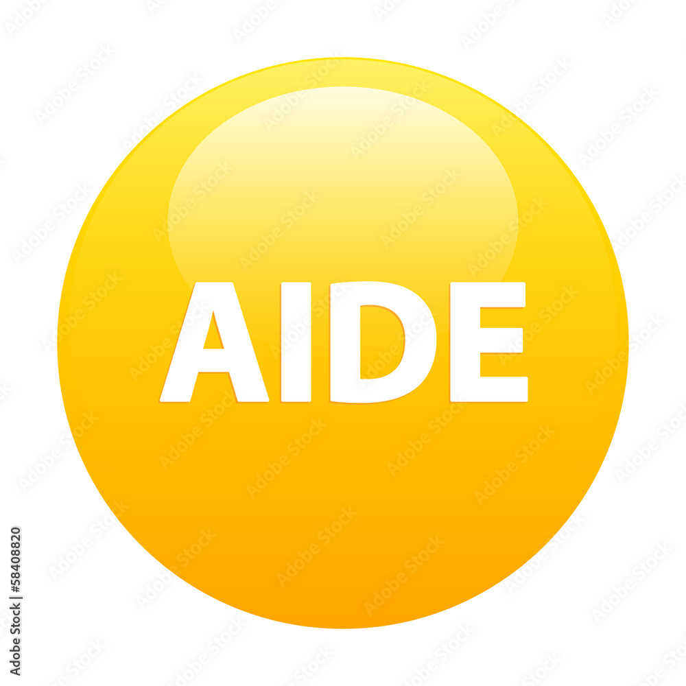 Bouton internet aide icon orange Bouton internet aide icon orange