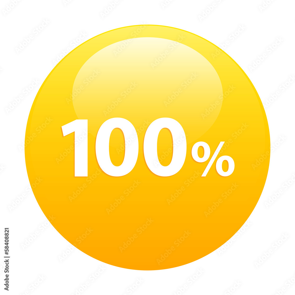 Bouton internet 100% icon orange Bouton internet 100% icon orange