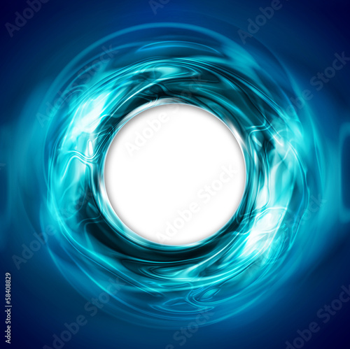 abstract circular blue background with white hole
