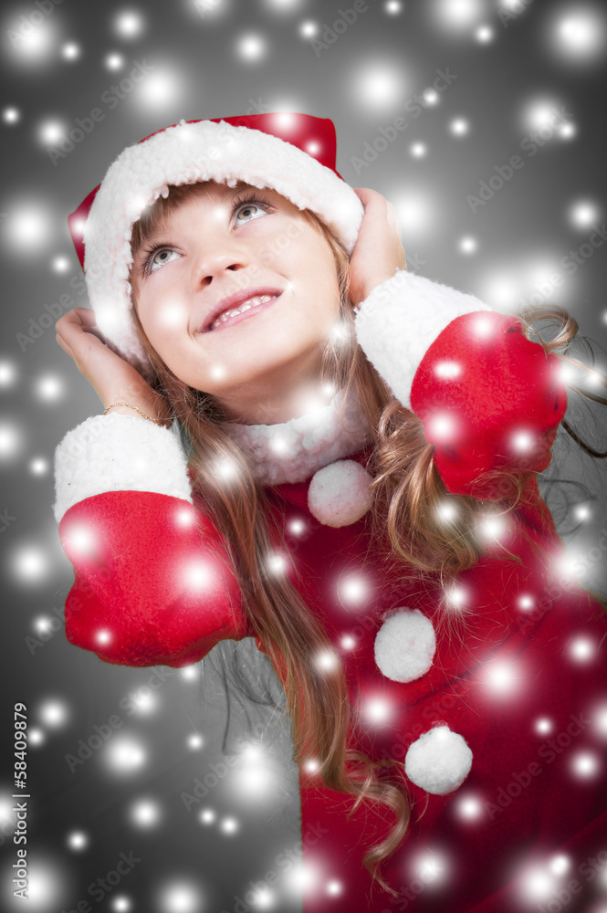 bambina sotto la neve bambina sotto la neve