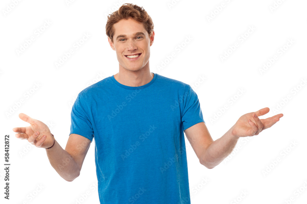 Casual shot of cool young smiling guy Casual shot of cool young smiling guy