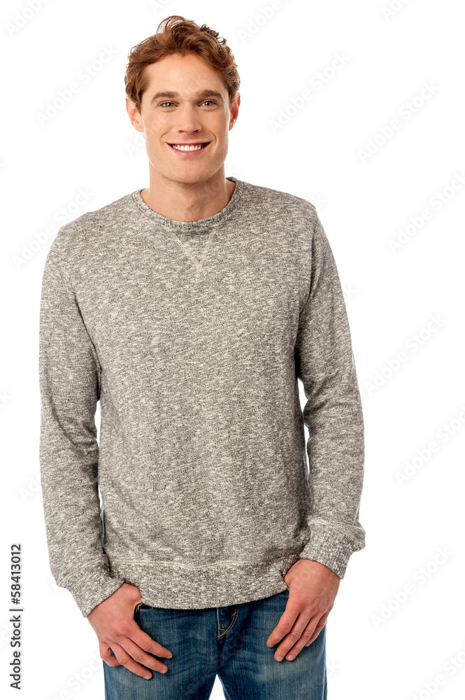 Handsome cool dude posing in style Handsome cool dude posing in style