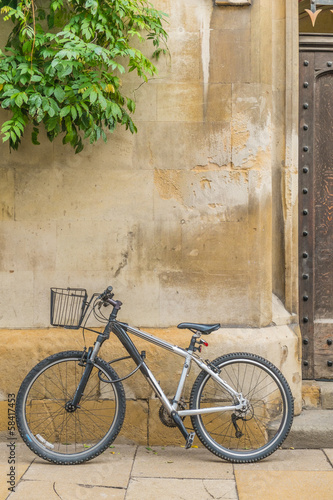 A student bike in front of Sidney College Cambridge © gb27photo