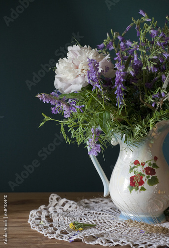 Wallpaper Mural blue wild flowers Torontodigital.ca