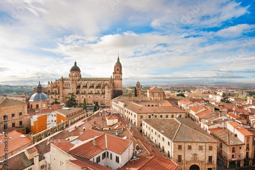 Historic city of Salamanca at sunrise, Castilla y Leon, Spain