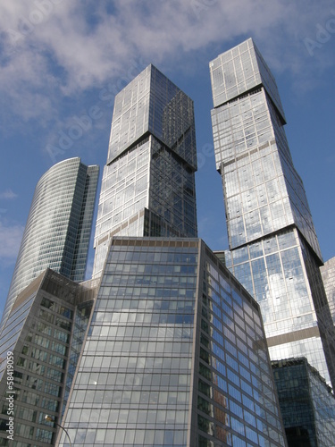 Skyscraper office buildings in Moscow City, Russia