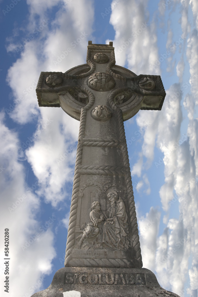 memorial cross in honor of saint colomba