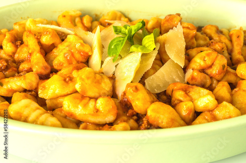 Gnocchi with ragù,original italian recipe