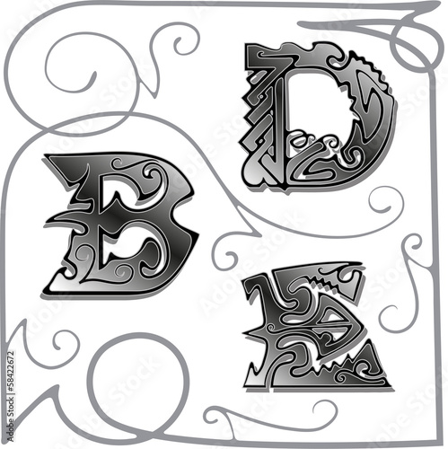 Буквы bde