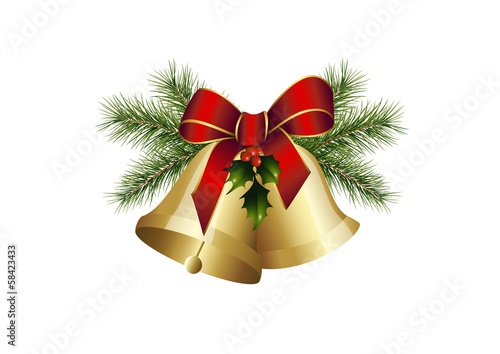 Tannengrün und Weihnachtsglocken