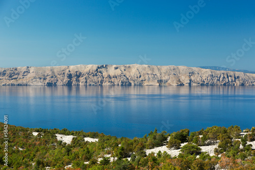 Adriatic Sea and Krk Island, Croatia
