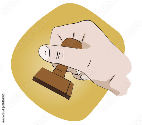 Abgestempelt – Hand mit Stempel