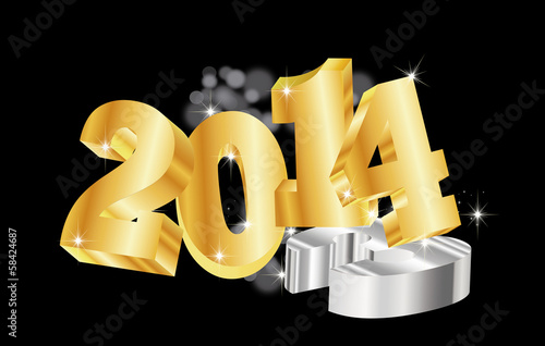 number 2014 new year background