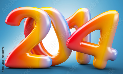 2014 New Year digits
