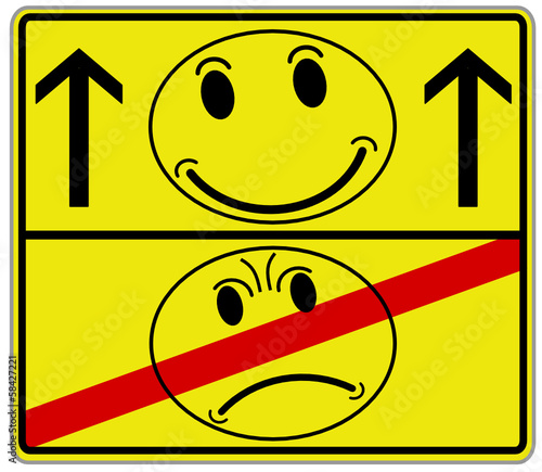 Smiley gut böse Schild  #131116-svg03