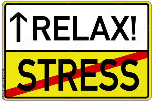 Stress Relax Schild  #131119-svg06