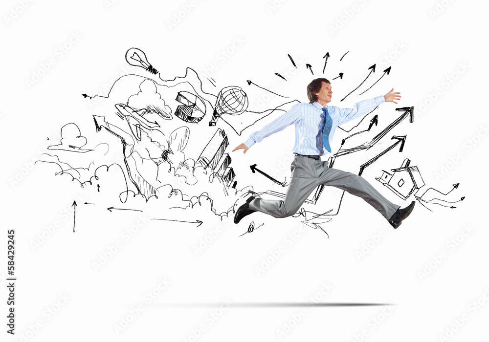 Jumping businessman Jumping businessman