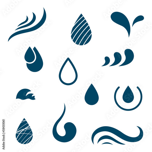 Vector Illustration of Water Icons