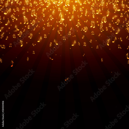 Vector Illustration of an Abstract Music Background