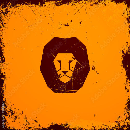 Fototapeta Naklejka Na Ścianę i Meble -  Vector Illustration of a Lion Icon