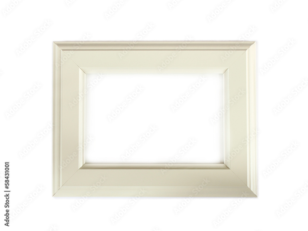 White photo frame isolated on white White photo frame isolated on white