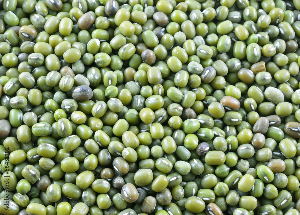 Green bean or mung bean background.