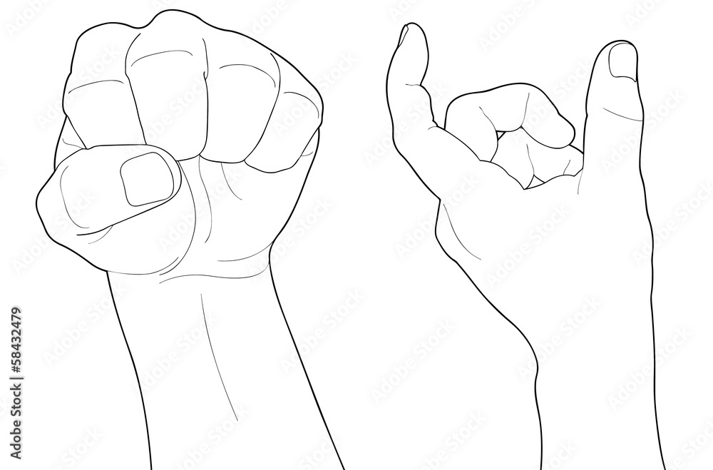 Adult man hand to hold something, isolated on white Adult man hand to hold something, isolated on white