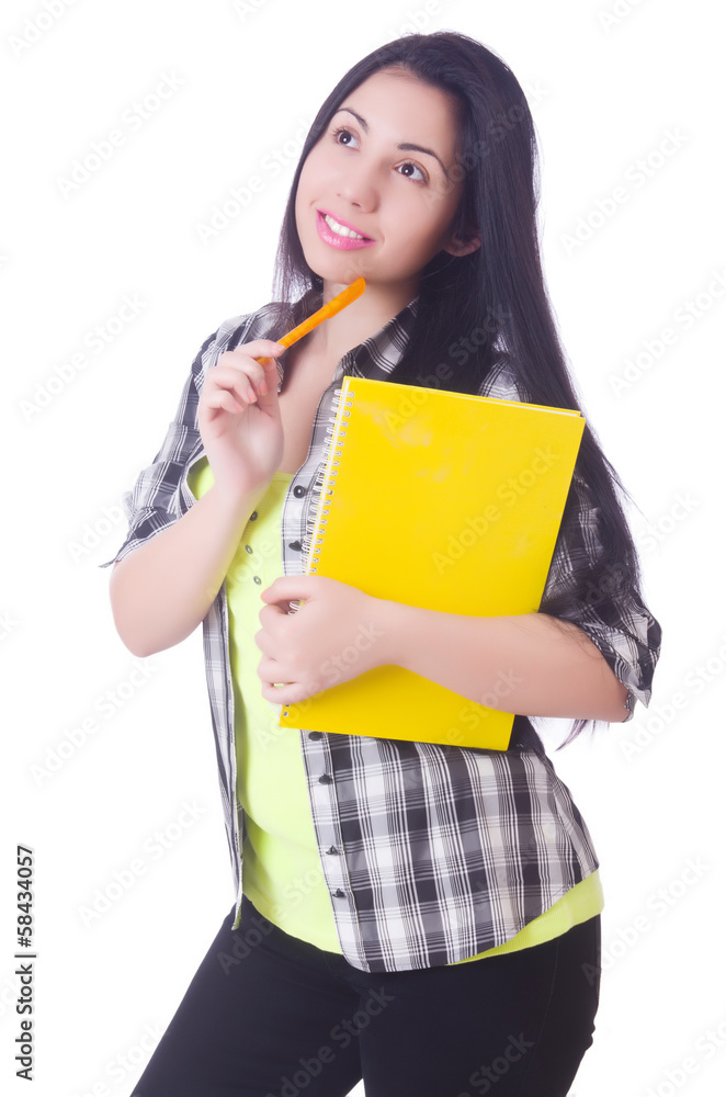 Student preparing for university exams Student preparing for university exams
