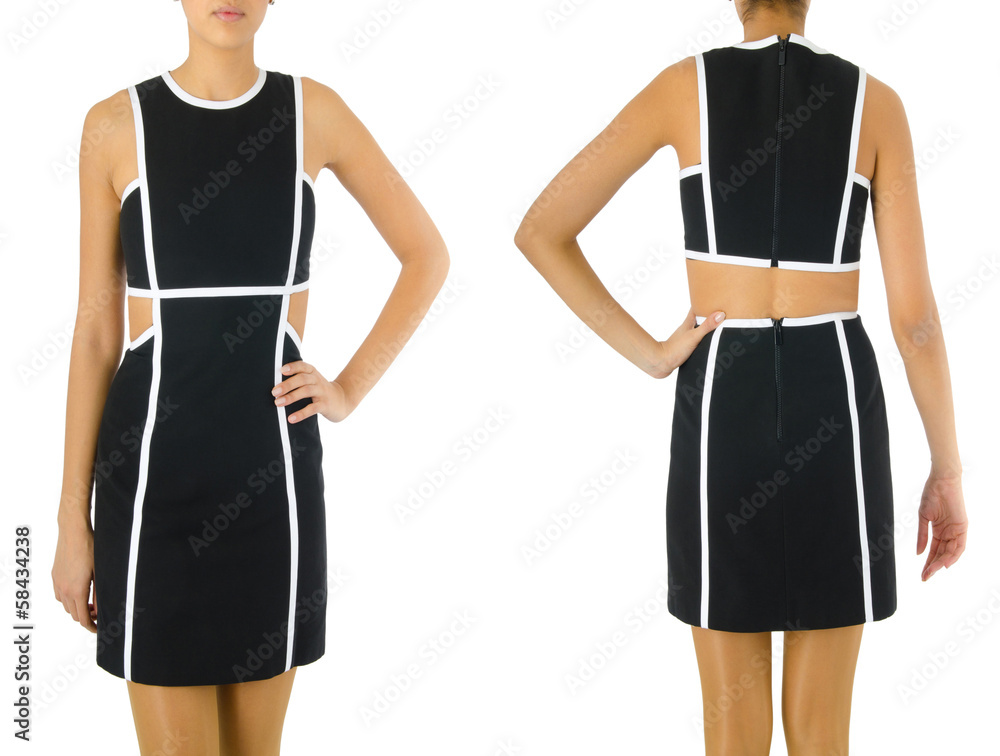 Fashion concept with woman clothing on white Fashion concept with woman clothing on white