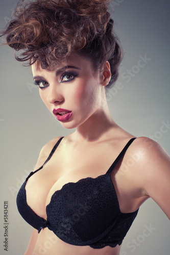 Wallpaper Mural Tempting lady with large sexy lips Torontodigital.ca