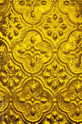 Background of golden textured glass