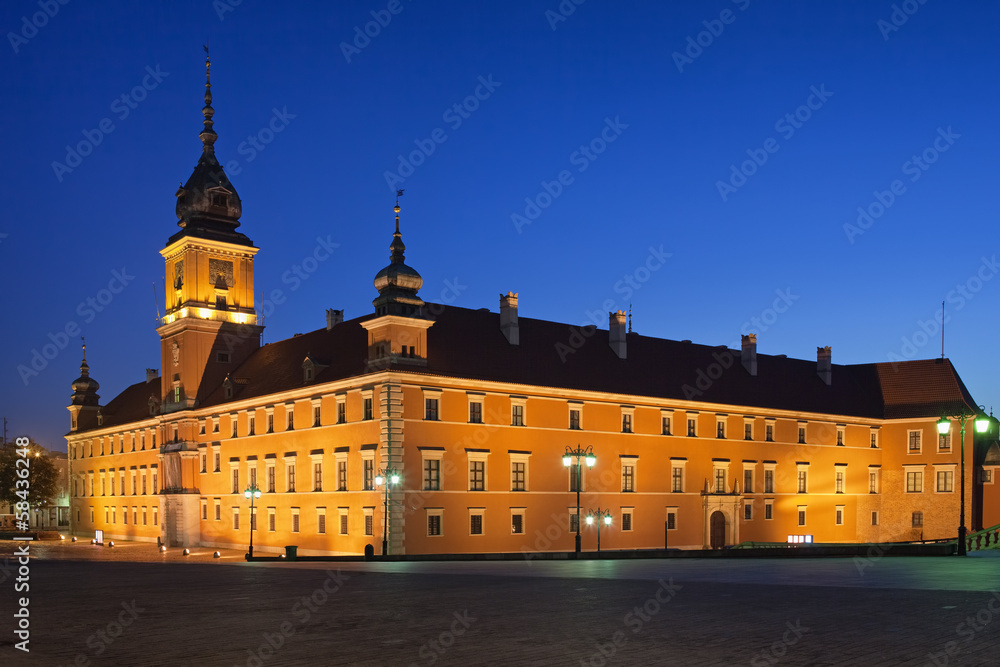 Obraz Morning at the Royal Castle in Warsaw