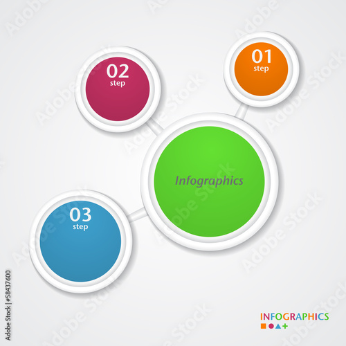 Abstract infographics number options template.