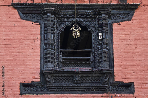 Newari window house in Kathmadu, Nepal