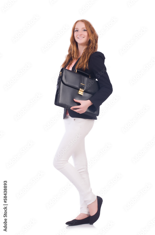 Young businesswoman isolated on white Young businesswoman isolated on white