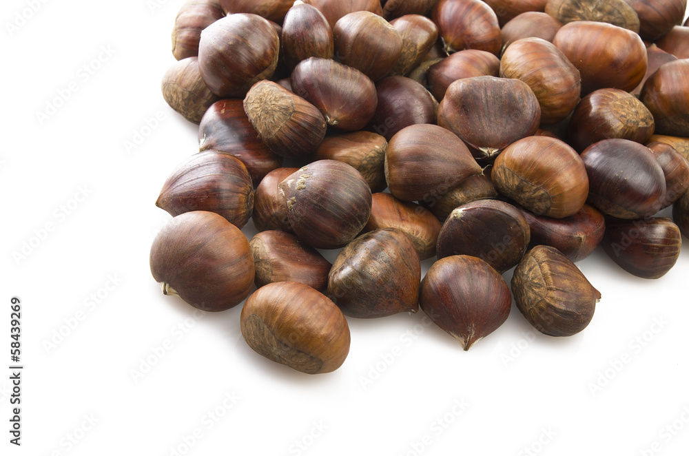 Delicious group of chestnuts close up background Delicious group of chestnuts close up background