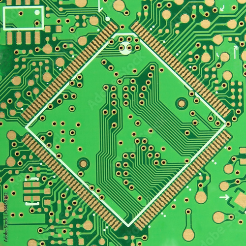 The Green PCB on the lighting.