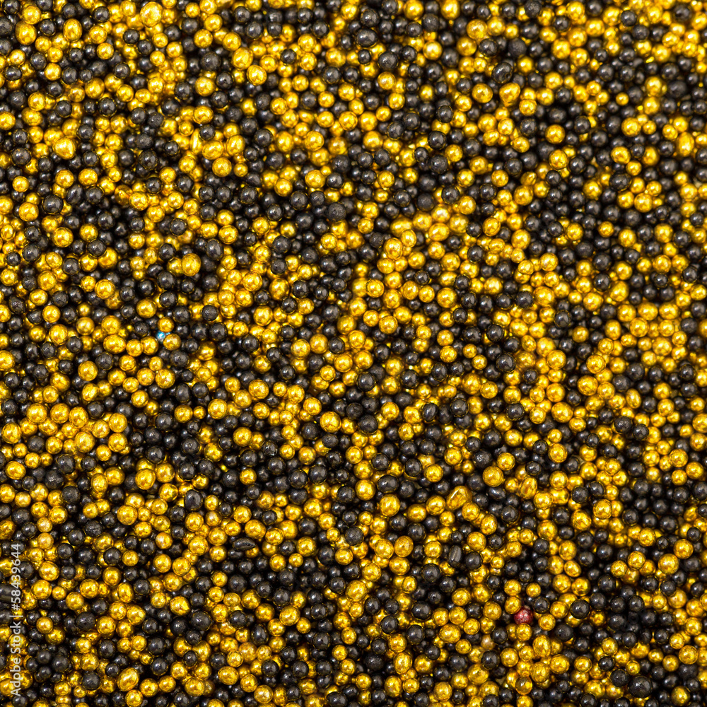 Background from Yellow and Black Balls of Bead Background from Yellow and Black Balls of Bead