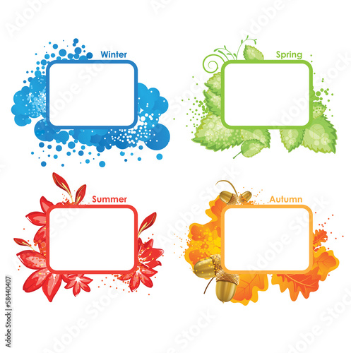 Four seasons, vector illustration