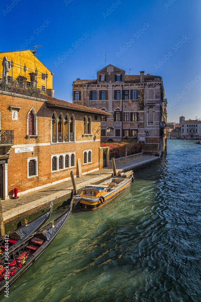 Venetian Houses and Boats, Italy
