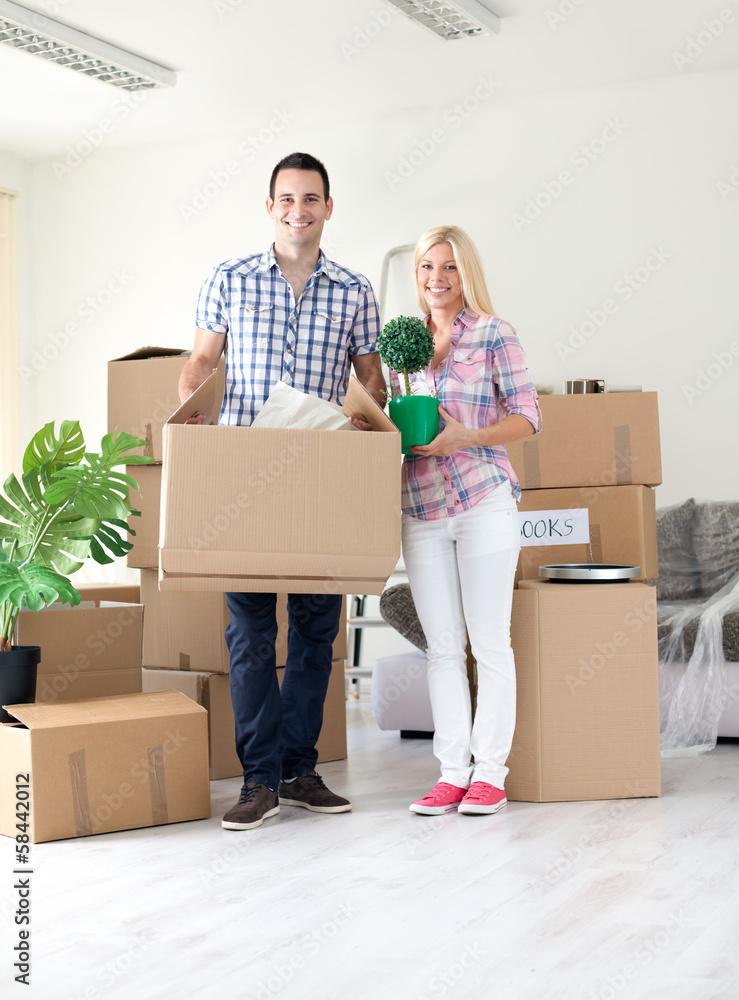 Couple moving home Couple moving home