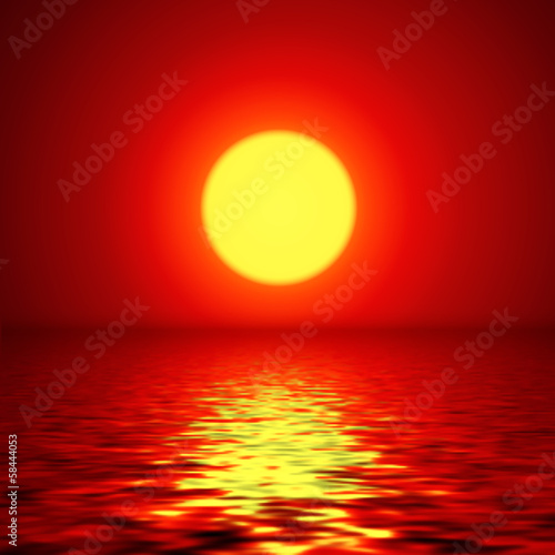 Sunset background, vector design