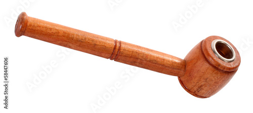 Small wooden smoking pipe