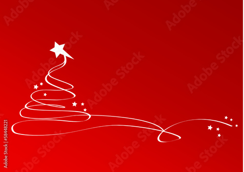 weihnachtsbaum - rot - filigran