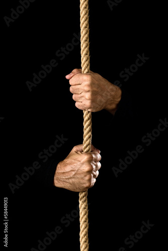 Holding a rope