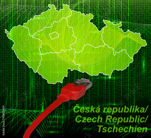 Tschechien mit Grenzen im neuen Netzwerkdesign
